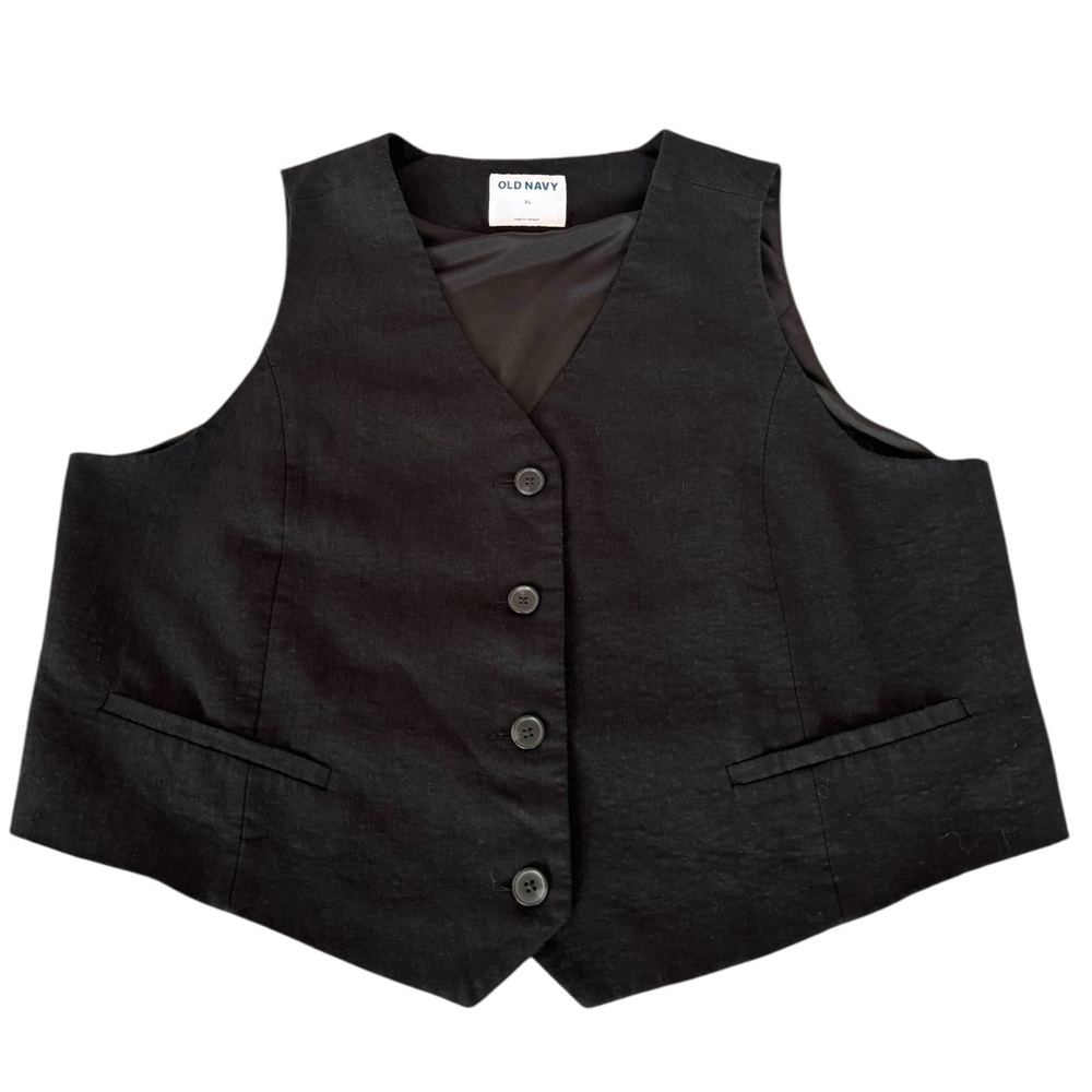 Old Navy Black Women's Tailored Vest